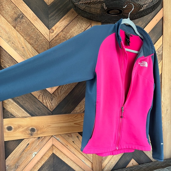 The North Face Womens TKA Stretch Jacket Size M Pink Blue Full Zip Polyester - Picture 4 of 8
